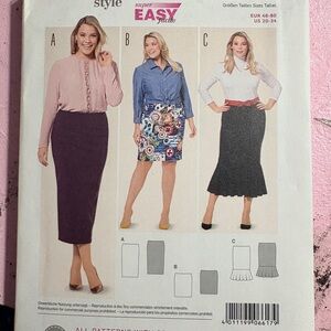 BN UNCUT BURDA 6617 PENCIL SKIRT SEWING PATTERN